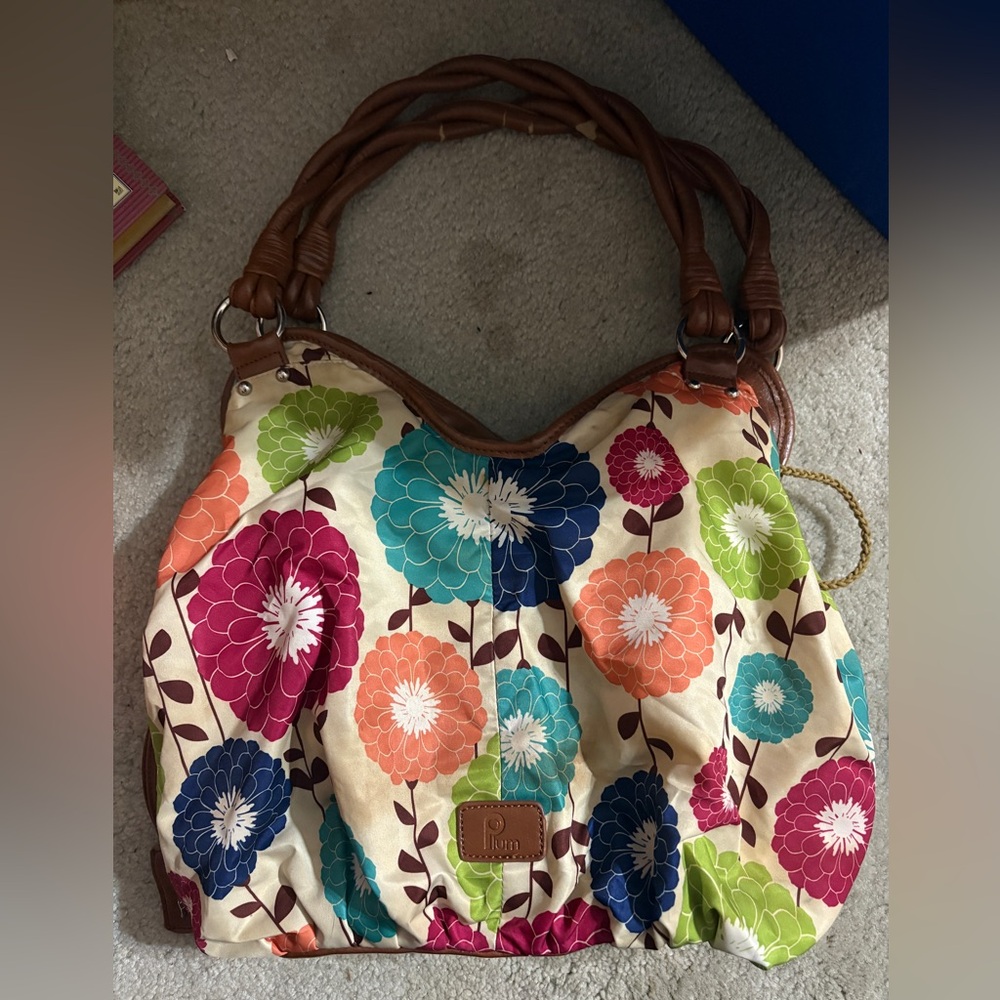 Floral 2010s plum shoulder bag
